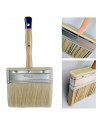 Tradineur - Paletina canaria para pintar, brocha plana y ancha, mango de madera, suave, uso universal, esmaltar, lacar, barnizar