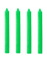 Tradineur - Pack de 4 velas alargadas, cirios de mesa cilíndricos, parafina y mecha de algodón, sin perfume, rituales y ceremoni