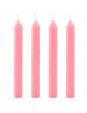 Tradineur - Pack de 4 velas alargadas, cirios de mesa cilíndricos, parafina y mecha de algodón, sin perfume, rituales y ceremoni