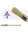 Tradineur - Pack de 2 brochas redondas para pintar, Nº 2, mango de madera y cerdas de fibra suave, uso universal, esmaltar, barn