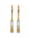 Tradineur - Pack de 2 paletinas para pintar, Nº 9, brocha plana, mango de madera y cerdas de fibra suave, uso universal, esmalta
