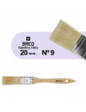 Tradineur - Pack de 2 paletinas para pintar, Nº 9, brocha plana, mango de madera y cerdas de fibra suave, uso universal, esmalta