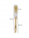 Tradineur - Pack de 2 paletinas para pintar, Nº 9, brocha plana, mango de madera y cerdas de fibra suave, uso universal, esmalta