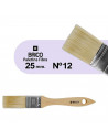 Tradineur - Pack de 2 paletinas para pintar, Nº 12, brocha plana, mango de madera y cerdas de fibra suave, uso universal, esmalt