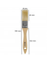 Tradineur - Pack de 2 paletinas para pintar, Nº 12, brocha plana, mango de madera y cerdas de fibra suave, uso universal, esmalt