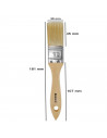 Tradineur - Pack de 2 paletinas para pintar, Nº 15, brocha plana, mango de madera y cerdas de fibra suave, uso universal, esmalt