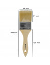 Tradineur - Pack de 2 paletinas para pintar, Nº 24, brocha plana, mango de madera y cerdas de fibra suave, uso universal, esmalt