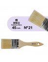Tradineur - Pack de 2 paletinas para pintar, Nº 21, brocha plana, mango de madera y cerdas de fibra suave, uso universal, esmalt