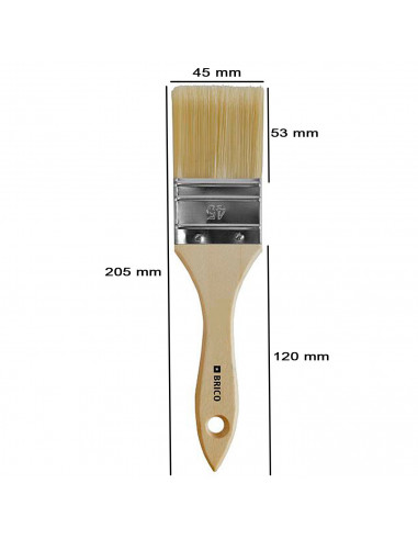 Tradineur - Pack de 2 paletinas para pintar, Nº 21, brocha plana, mango de madera y cerdas de fibra suave, uso universal, esmalt