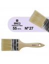 Tradineur - Pack de 2 paletinas para pintar, Nº 27, brocha plana, mango de madera y cerdas de fibra suave, uso universal, esmalt