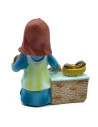 Tradineur - Figura de Panadera para Belén - Estilo Naïf - Fabricado en Marmolina - Adorno divertido para nacimiento, Navidad, de