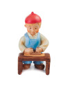 Tradineur - Figura de Carpintero para Belén - Estilo Naïf - Fabricado en Marmolina - Adorno divertido para nacimiento, Navidad,