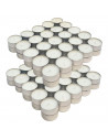 Tradineur - Pack de 100 velas de té con aroma neutro, tealights, tiempo de combustión: 4,5 horas, decoración del hogar (Blanco -