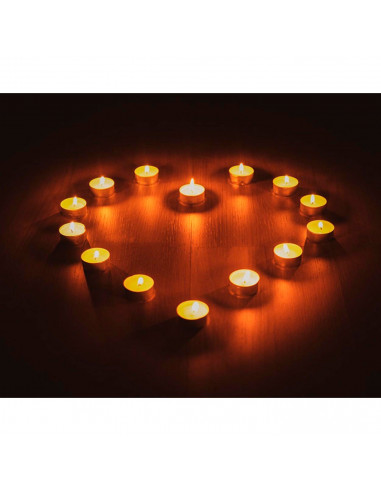 Tradineur - Pack de 100 velas de té con aroma neutro, tealights, tiempo de combustión: 4,5 horas, decoración del hogar (Blanco -