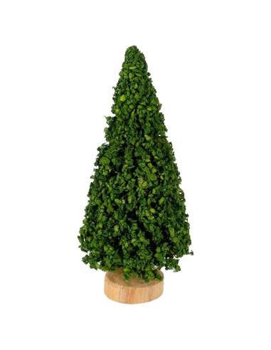 Tradineur - Pack de 4 Abetos para belén - Fabricado en Madera - Adorno divertido para nacimiento, Navidad, decoración tradiciona