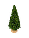Tradineur - Pack de 4 Abetos para belén - Fabricado en Madera - Adorno divertido para nacimiento, Navidad, decoración tradiciona