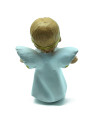 Tradineur - Figura de Ángel para Belén - Estilo Naïf - Fabricado en Marmolina - Adorno divertido para nacimiento, Navidad, decor