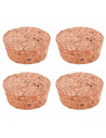 Tradineur - Pack de 4 tapones cónicos de corcho para cerrar garrafas de cristal, botes, frascos, vino, aceite, bares, restaurant