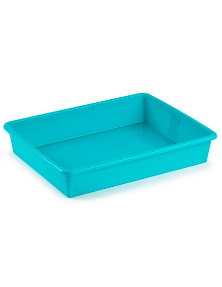 Tradineur - Bandeja frigorífica de almacenamiento, plástico, reutilizable, servir comida, organizar alimentos, fabricada en Espa