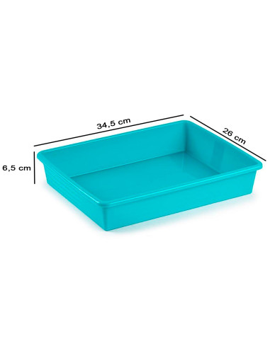 Tradineur - Bandeja frigorífica de almacenamiento, plástico, reutilizable, servir comida, organizar alimentos, fabricada en Espa