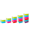Tradineur - Cajonera de plástico Sena, 5 cajones multicolor, torre de ordenación multiusos, almacenaje, escuela, hogar, fabricad