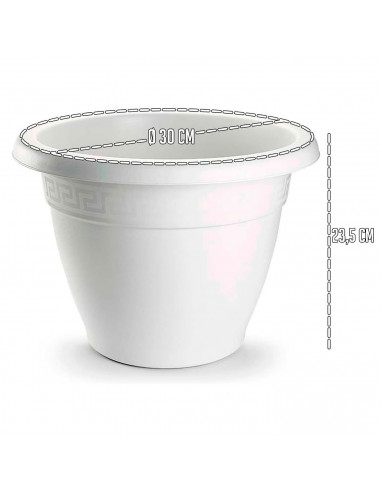Tradineur - Maceta Redonda "Terracota" - Fabricado en Plástico - Macetero apto para Exterior e Interior del hogar - 30 cm - Colo