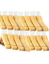 Tradineur - Pack de 72 perchas de madera para hotel con aro y barra, incluyen muescas para tirantes, perchas clásicas para abrig