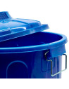 Tradineur - Cubo de basura de plástico - Incluye tapa y asas metálicas - Fabricado en España - Contenedor de residuos - Capacida