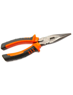 Tradineur - Alicate Punta Larga - Longitud de 200 mm - Fabricado en Acero - Mango ergonómico - Herramienta manual de bricolaje