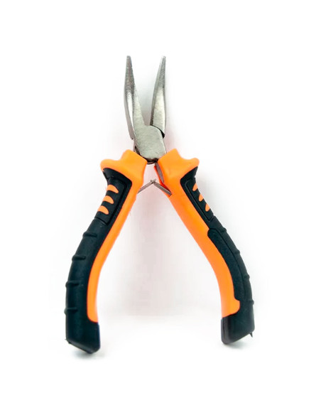 Tradineur - Alicate Mini Punta Curva - Longitud de 125 mm - Fabricado en Acero - Mango ergonómico - Herramienta manual de bricol Tradineur - Alicate Mini Punta Curva - Longitud de 125 mm - Fabricado en Acero - Mango ergonómico - Herramienta manual de bricol