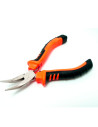 Tradineur - Alicate Mini Punta Curva - Longitud de 125 mm - Fabricado en Acero - Mango ergonómico - Herramienta manual de bricol