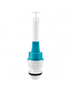 Tradineur - Descarga Universal de Cisterna - Compacta, Silenciosa, Ecológica, Rápida - Base Roscada Universal, Altura Ajustable,