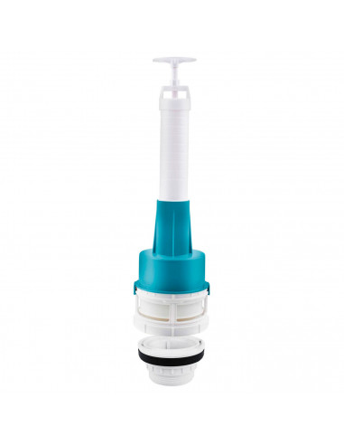 Tradineur - Descarga Universal de Cisterna - Compacta, Silenciosa, Ecológica, Rápida - Base Roscada Universal, Altura Ajustable,