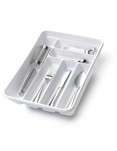 Tradineur - Cubertero para la cocina - Fabricado en Plástico - Recipiente para ordenación y almacenamiento de cubertería - 7 x 3