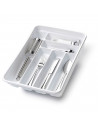 Tradineur - Cubertero para la cocina - Fabricado en Plástico - Recipiente para ordenación y almacenamiento de cubertería - 7 x 3