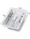 Tradineur - Cubertero para la cocina - Fabricado en Plástico - Recipiente para ordenación y almacenamiento de cubertería - 7 x 3