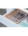 Tradineur - Cubertero para la cocina - Fabricado en Plástico - Recipiente para ordenación y almacenamiento de cubertería - 7 x 3