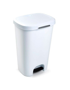 Tradineur - Cubo de basura con pedal - Fabricado en plástico - Contenedor de residuos - Capacidad de 50 Litros - 63,5 x 41 x 36
