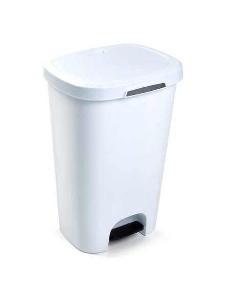 Tradineur - Cubo de basura con pedal - Fabricado en plástico - Contenedor de residuos - Capacidad de 50 Litros - 63,5 x 41 x 36