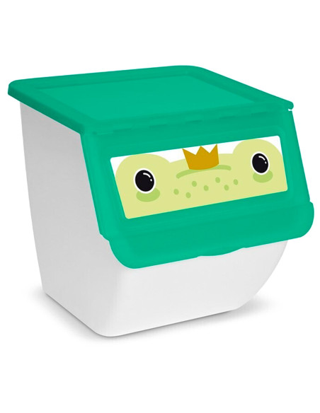 Tradineur - Contenedor apilable - Fabricado en plástico - Organizador para la basura, caja de almacenamiento de residuos, recicl