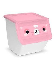 Tradineur - Contenedor apilable - Fabricado en plástico - Organizador para la basura, caja de almacenamiento de residuos, recicl