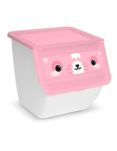 Tradineur - Contenedor apilable - Fabricado en plástico - Organizador para la basura, caja de almacenamiento de residuos, recicl