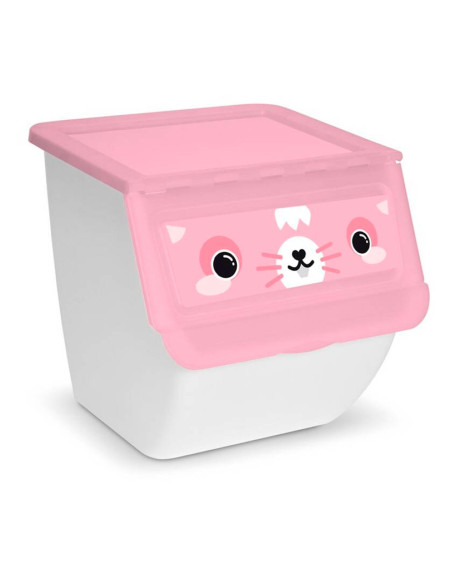 Tradineur - Contenedor apilable - Fabricado en plástico - Organizador para la basura, caja de almacenamiento de residuos, recicl