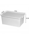 Tradineur - Caja de almacenamiento con tapa N.º 13 - Fabricado en PP - Capacidad de 55 Litros - Cierres Laterales con Clip - 27,