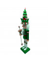 Tradineur - Figura de Cascanueces Navideño - Fabricado en madera - Incluye palanca para abrir el cascanueces -  Artículo para de