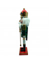 Tradineur - Figura de Soldado Cascanueces Navideño - Fabricado en madera - Incluye palanca para abrir el cascanueces -  Artículo