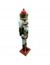 Tradineur - Figura de Soldado Cascanueces Navideño - Fabricado en madera - Incluye palanca para abrir el cascanueces -  Artículo