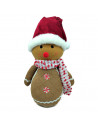 Tradineur - Muñeco de Galleta de Jengibre Navideño - Fabricado en Poliéster y relleno de arena - Artículo para decoración navide