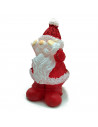 Tradineur - Pack de 4 Velas con Forma de Figuras Navideñas - Papá Noel, Reno, Muñeco de Nieve y Angel - Artículo decorativo para
