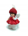 Tradineur - Pack de 4 Velas con Forma de Figuras Navideñas - Papá Noel, Reno, Muñeco de Nieve y Angel - Artículo decorativo para